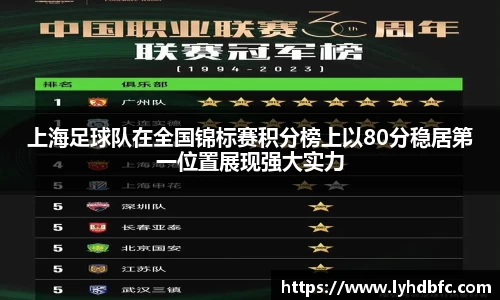 上海足球队在全国锦标赛积分榜上以80分稳居第一位置展现强大实力